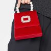 Accessories FEW MODA | Blair Mini Velvet Handbag Red