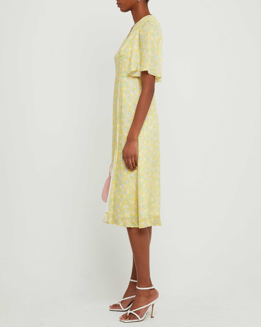 Clothing o.p.t | Renata Dress Yellow Floral