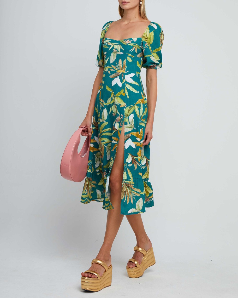 Clothing o.p.t | Violetta Midi Dress Tropical Palm