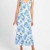 Clothing o.p.t | Toile De Jouy Dress Light Blue Toile