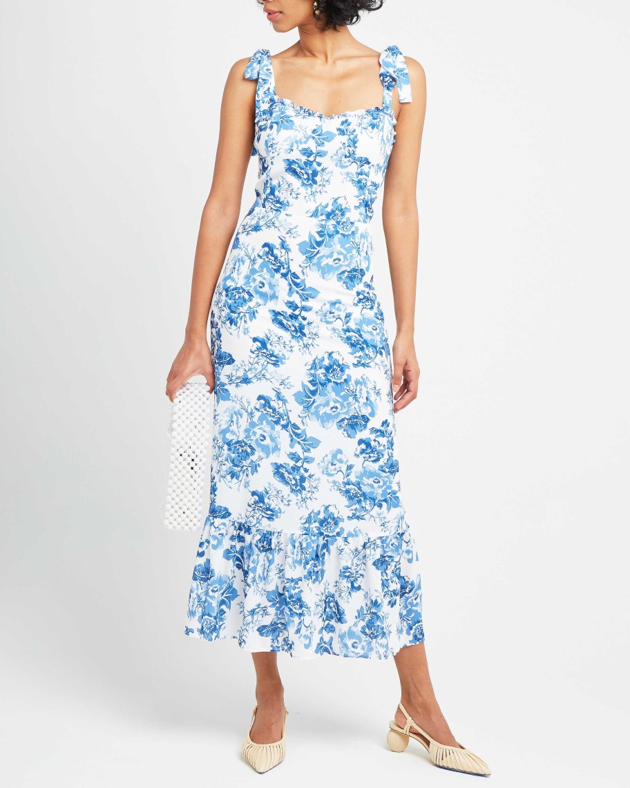 Clothing o.p.t | Toile De Jouy Dress Light Blue Toile