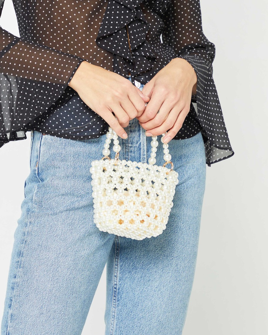 Accessories FEW MODA | Isabel Pearl Bag Ivory