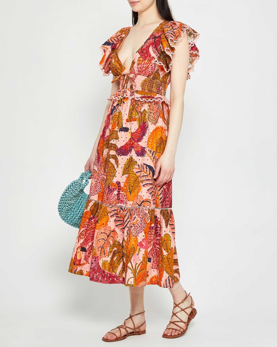 Clothing o.p.t | Jardin Dress Multi Palm Print