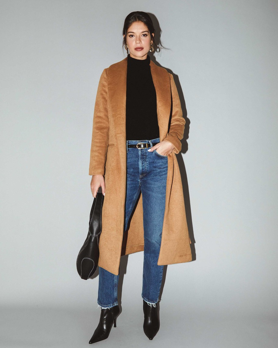 Clothing CAARA | Benji Wrap Coat Camel