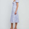 Clothing kourt | Cotton Peasant Dress Light Purple Floral