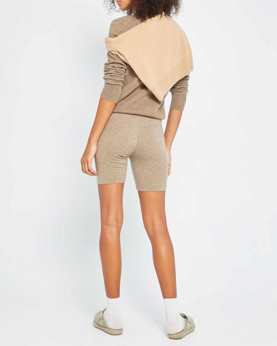 Clothing CAARA | Cici Cashmere Biker Shorts Mocha