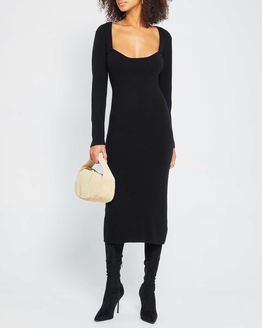 Clothing CAARA | Adrina Cashmere Dress Black