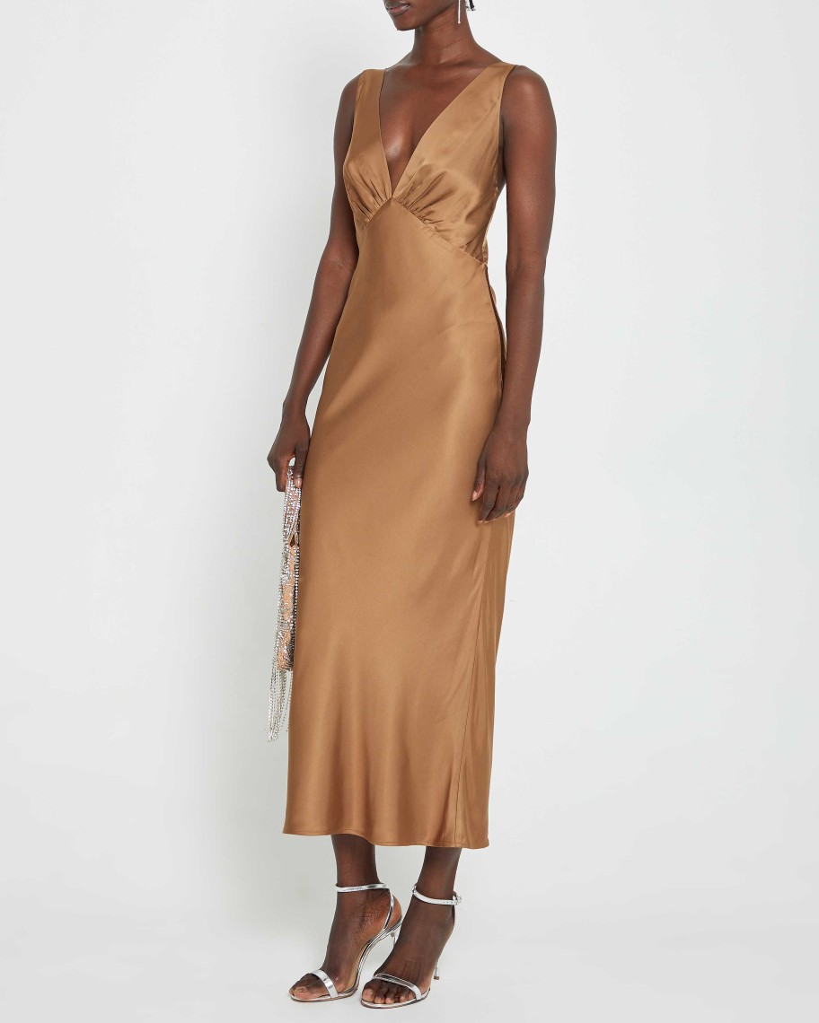 Clothing o.p.t | Emilee Dress Light Brown