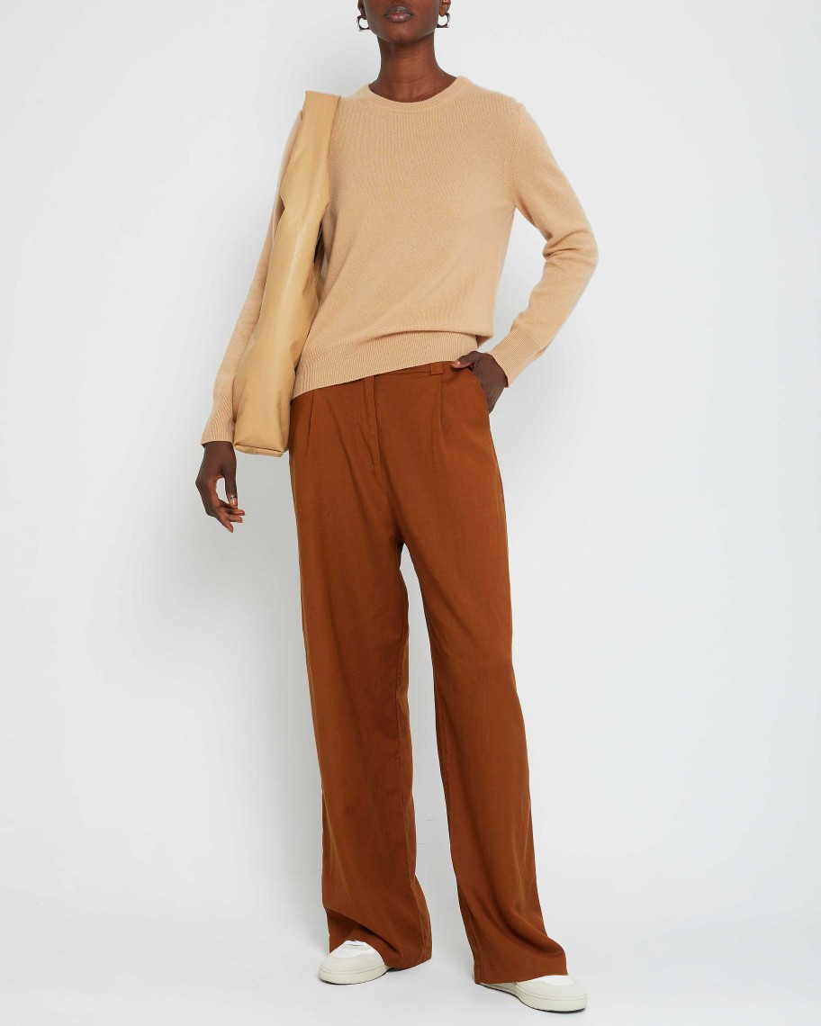 Clothing CAARA | Scarlet Cashmere Sweater Oatmeal