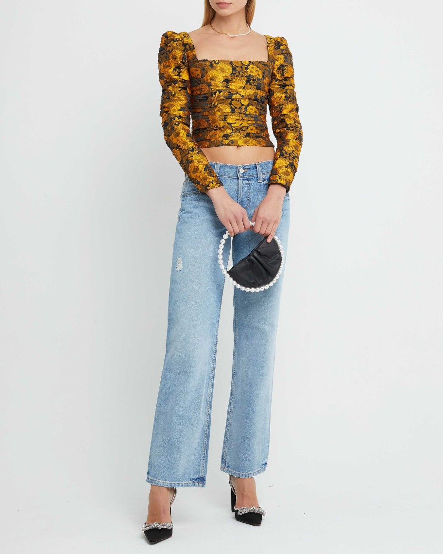 Clothing kourt | Anastasia Top Floral Gold