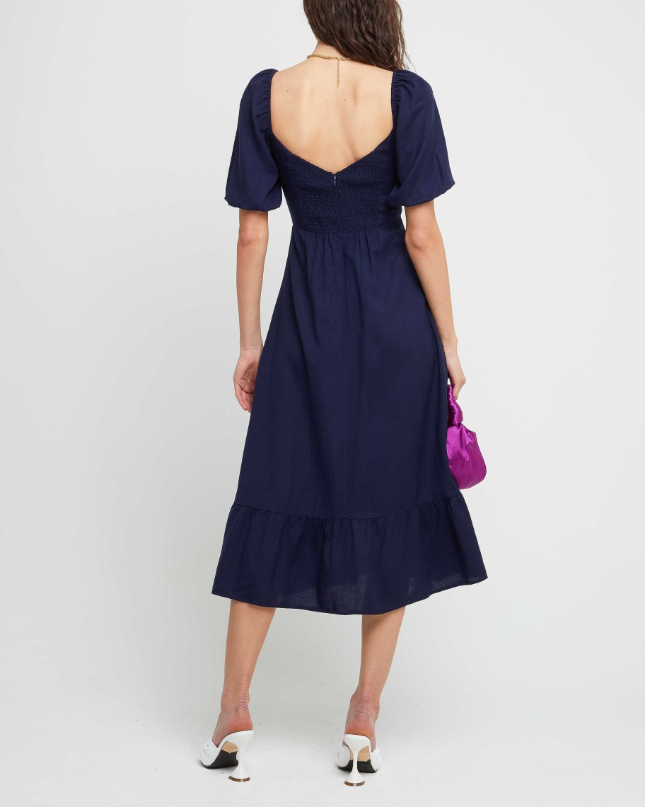 Clothing o.p.t | Violetta Midi Dress Navy