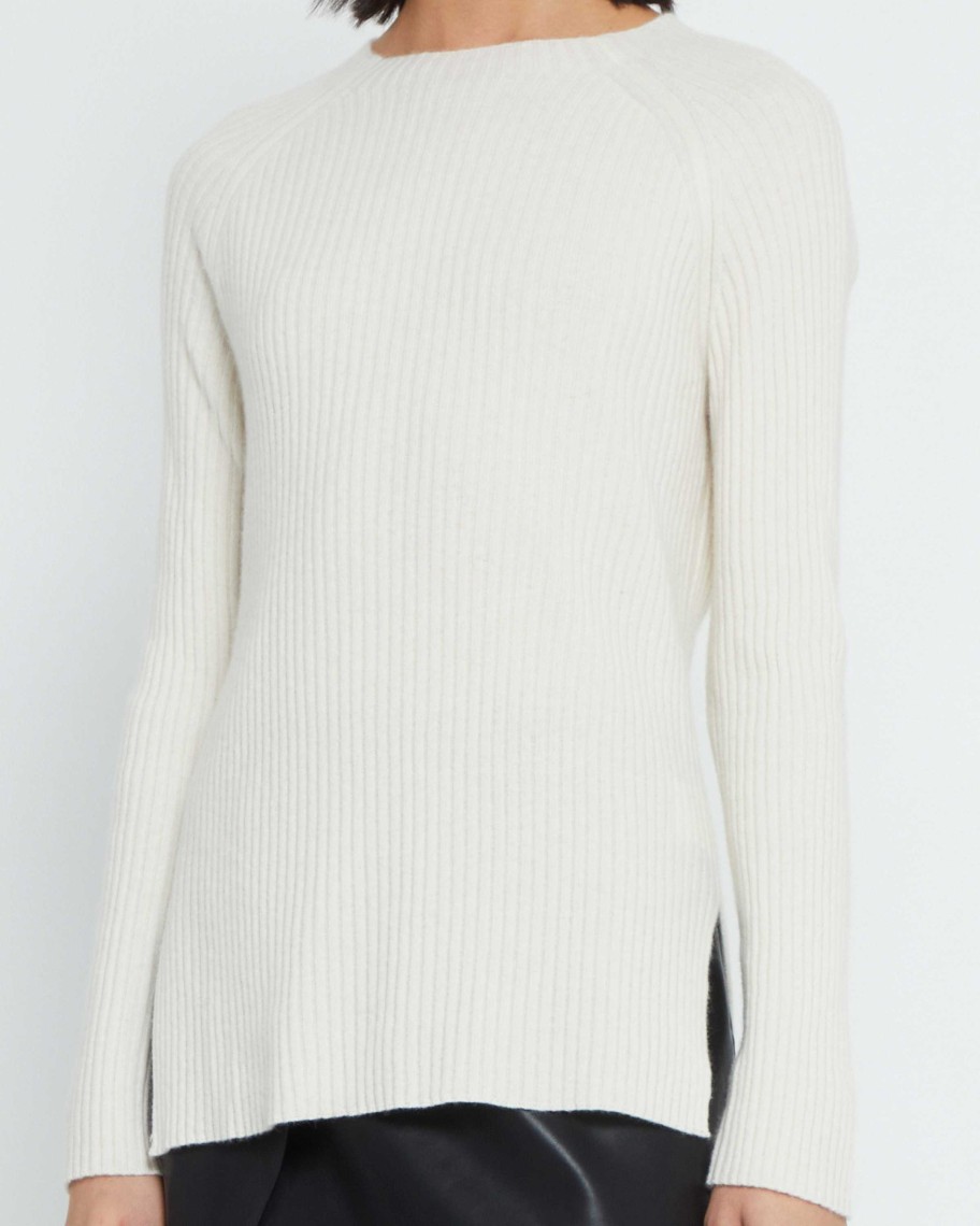 Clothing CAARA | Capua Wool Cashmere Sweater Ivory