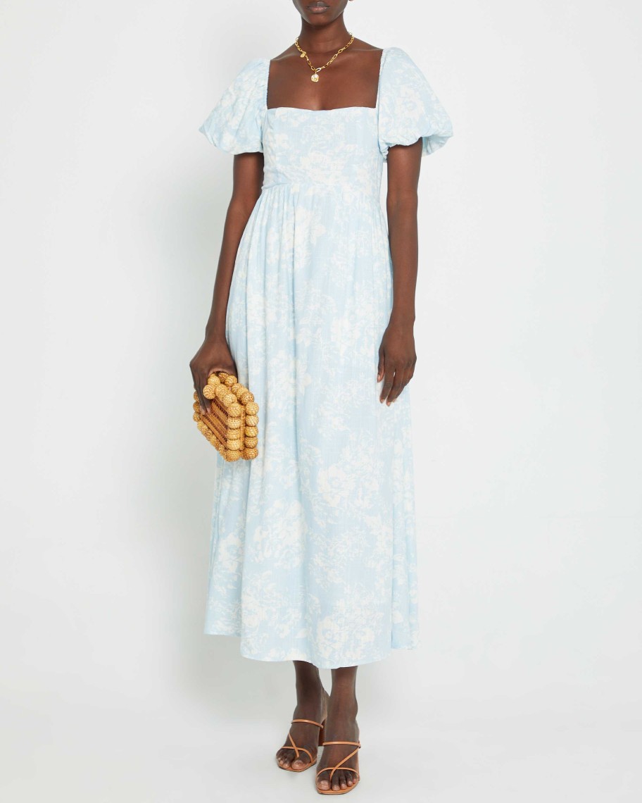 Clothing o.p.t | Zeoli Dress Light Blue Floral