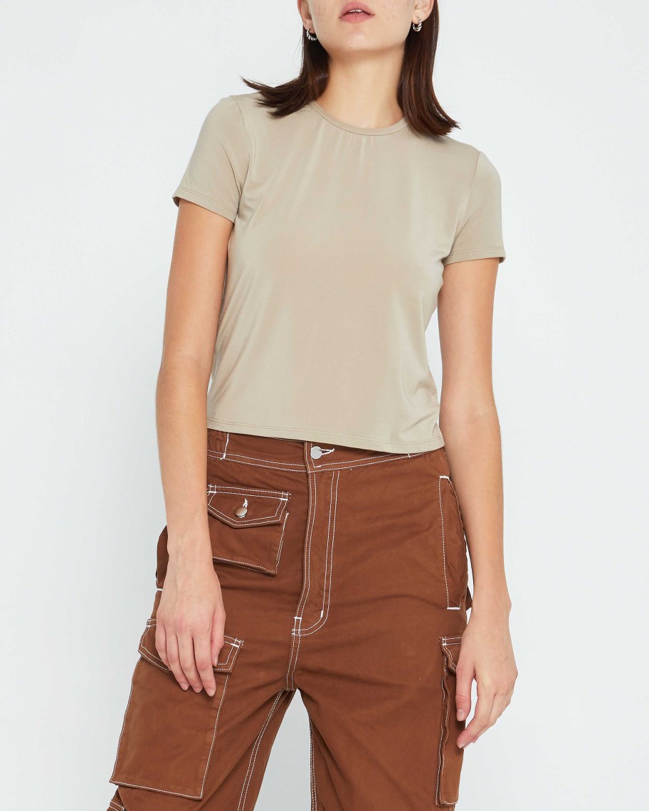 Clothing CAARA | Malibu T-Shirt Light Tan