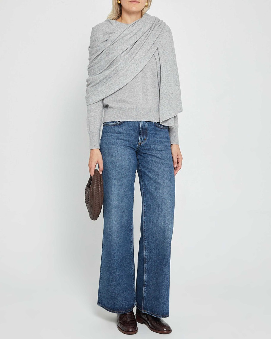 Clothing CAARA | Everyday Cashmere Wrap Light Grey