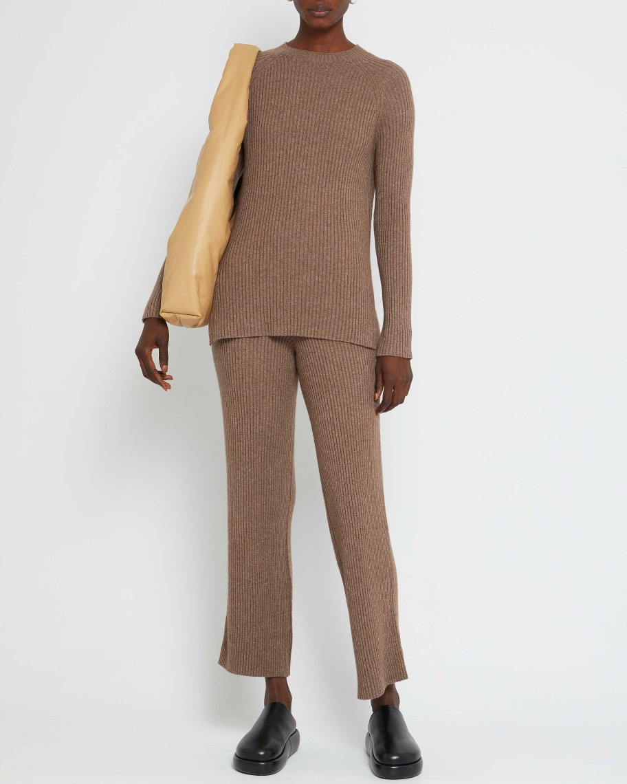 Clothing CAARA | Capua Wool Cashmere Pant Taupe Mauve