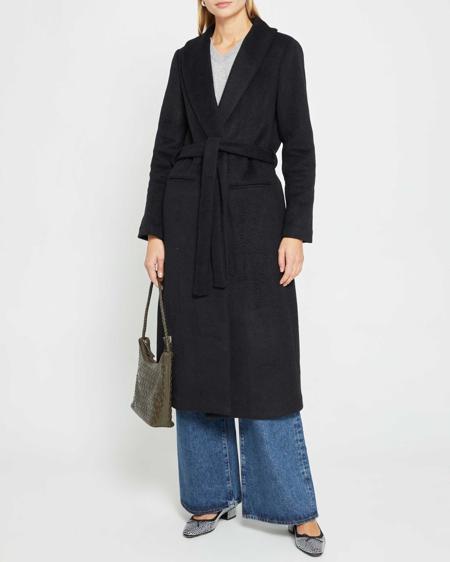 Clothing CAARA | Benji Wrap Coat Black