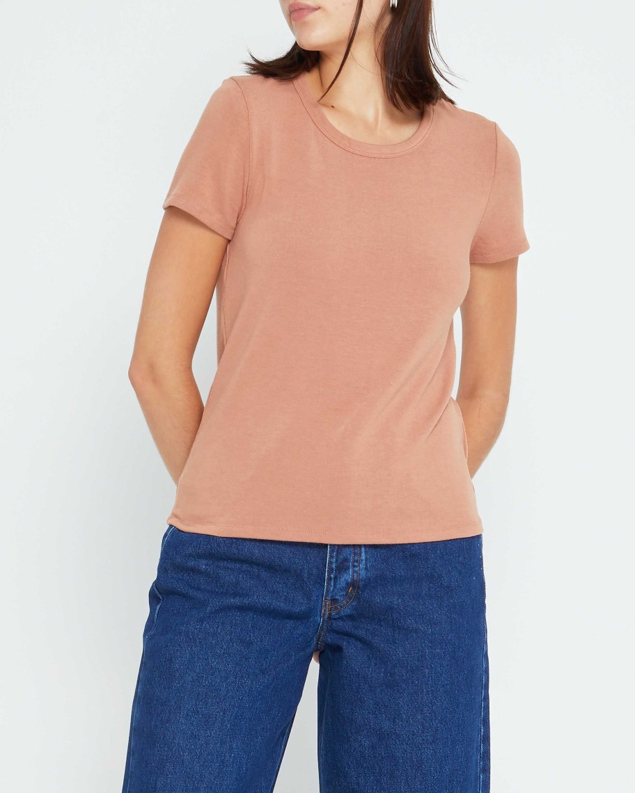 Clothing CAARA | Off-Duty T-Shirt Caramel