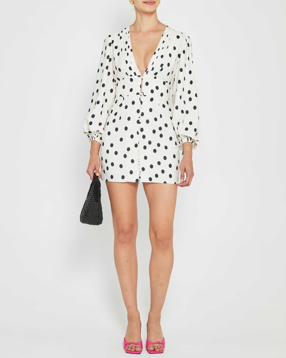 Clothing o.p.t | Robin Dress White Polka Dot