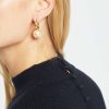 Clothing Few Moda | Golden Pearl Hoops Champagne