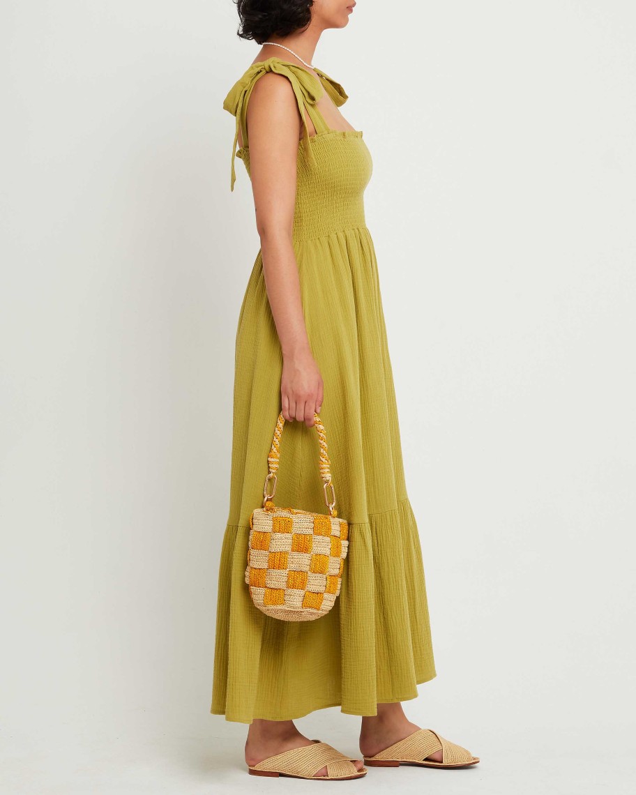 Clothing o.p.t | Cotton Winnie Dress Chartreuse