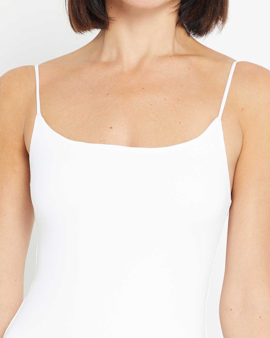 Clothing CAARA | Contouring Cami Bodysuit White