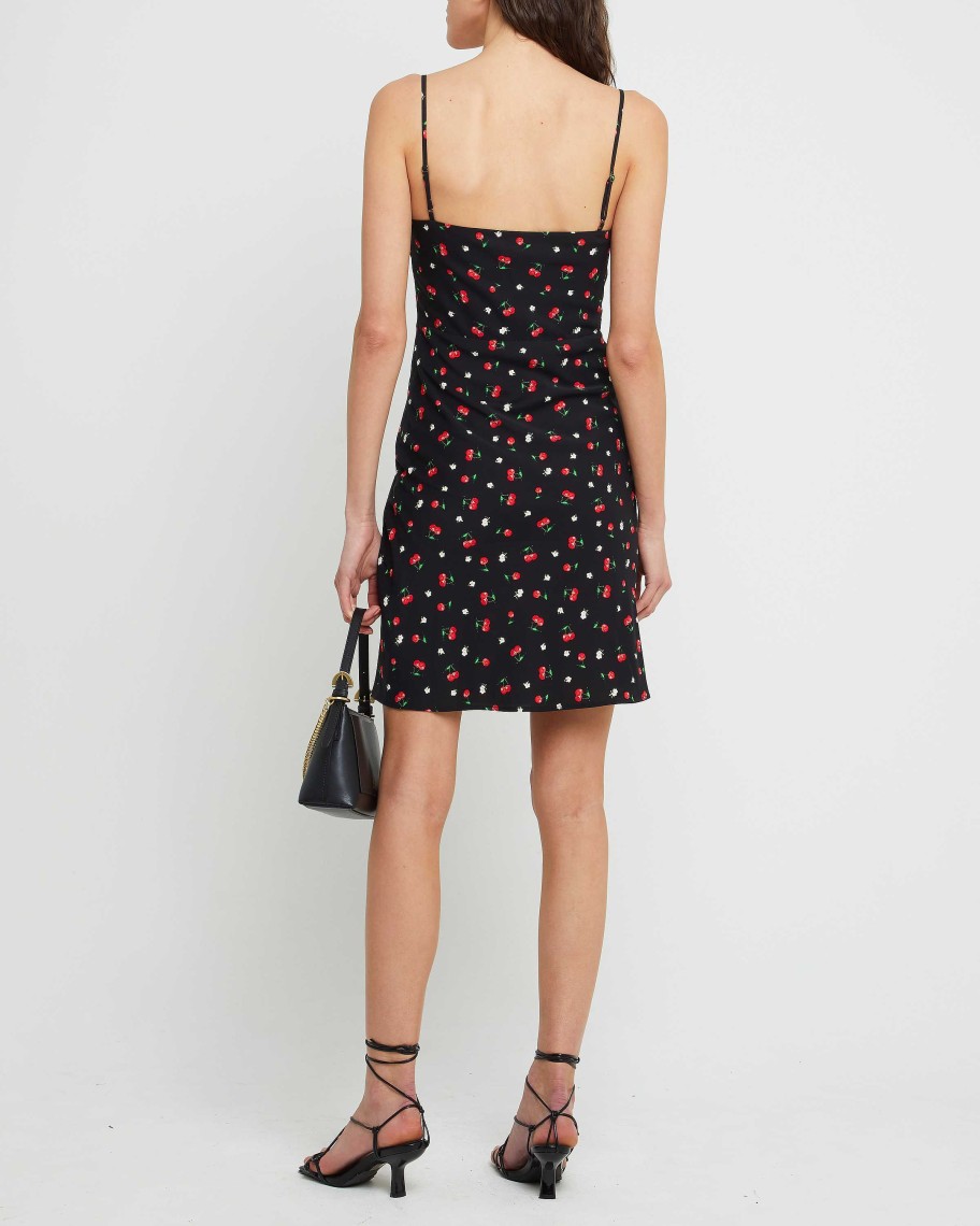 Clothing kourt | Minna Dress Navy Cherry Print