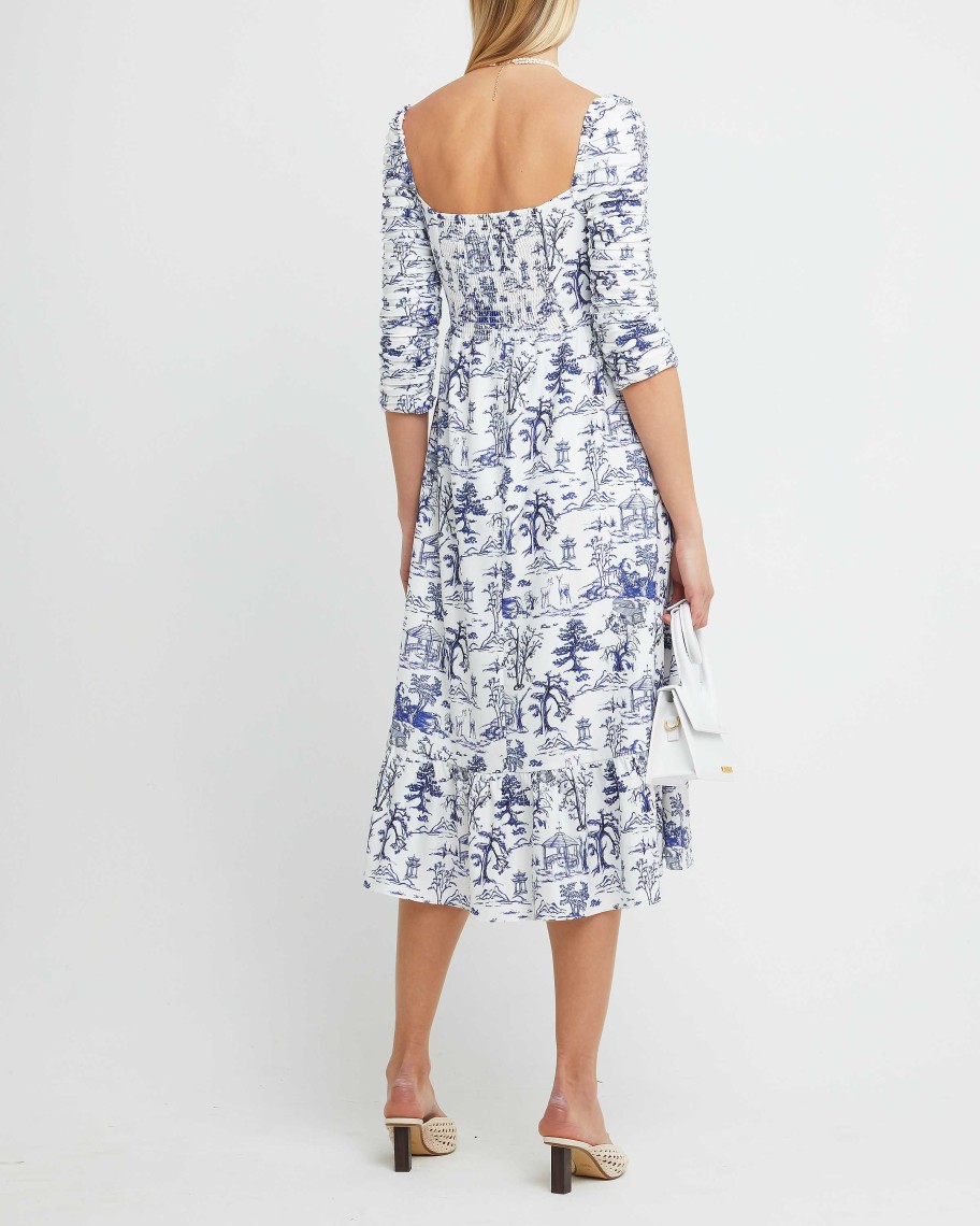 Clothing o.p.t | Bonnie Dress Dark Blue Toile