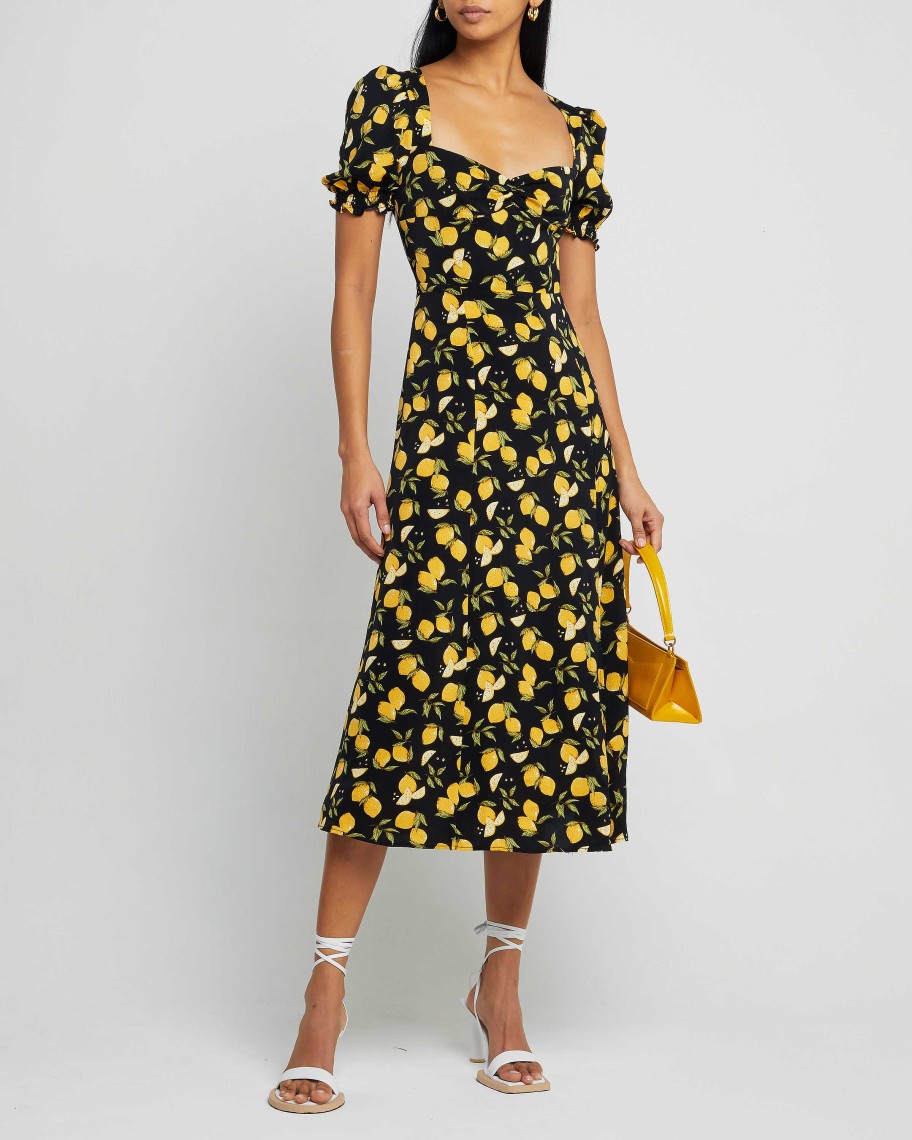 Clothing o.p.t | Melanie Dress Black Fruit Print