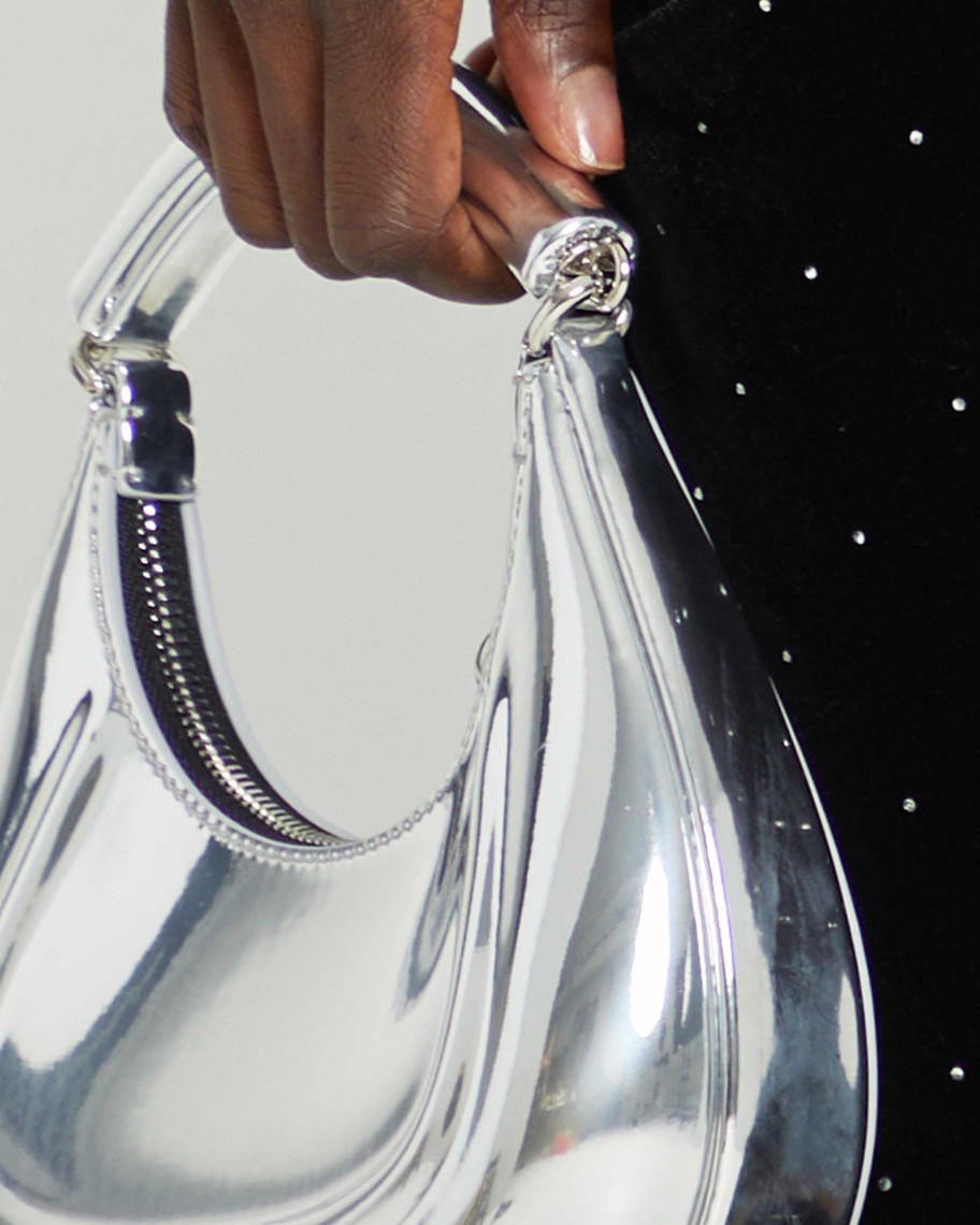 Accessories Kunogigi | Mini Moon Leather Bag Silver