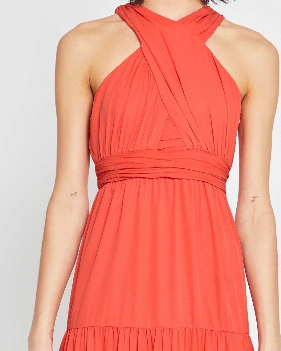 Clothing o.p.t | Shana Dress Red Orange